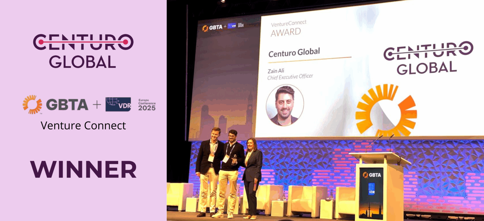 Centuro Global Wins the Inaugural GBTA Venture Connect Europe Pitch